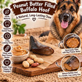 Peanut Butter Filled Buffalo Hoof for Dogs