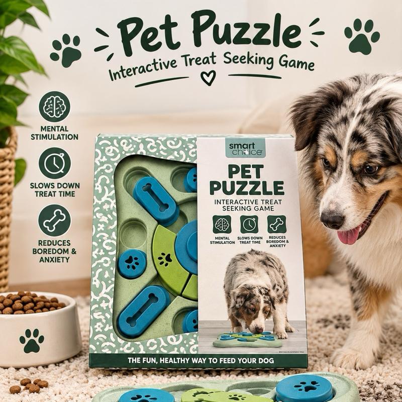Puzzle Interactive Treat Seeking Game for Dogs - Fun Healthy Way to Feed Your Dog - Digital Timer & Slow Feed Features