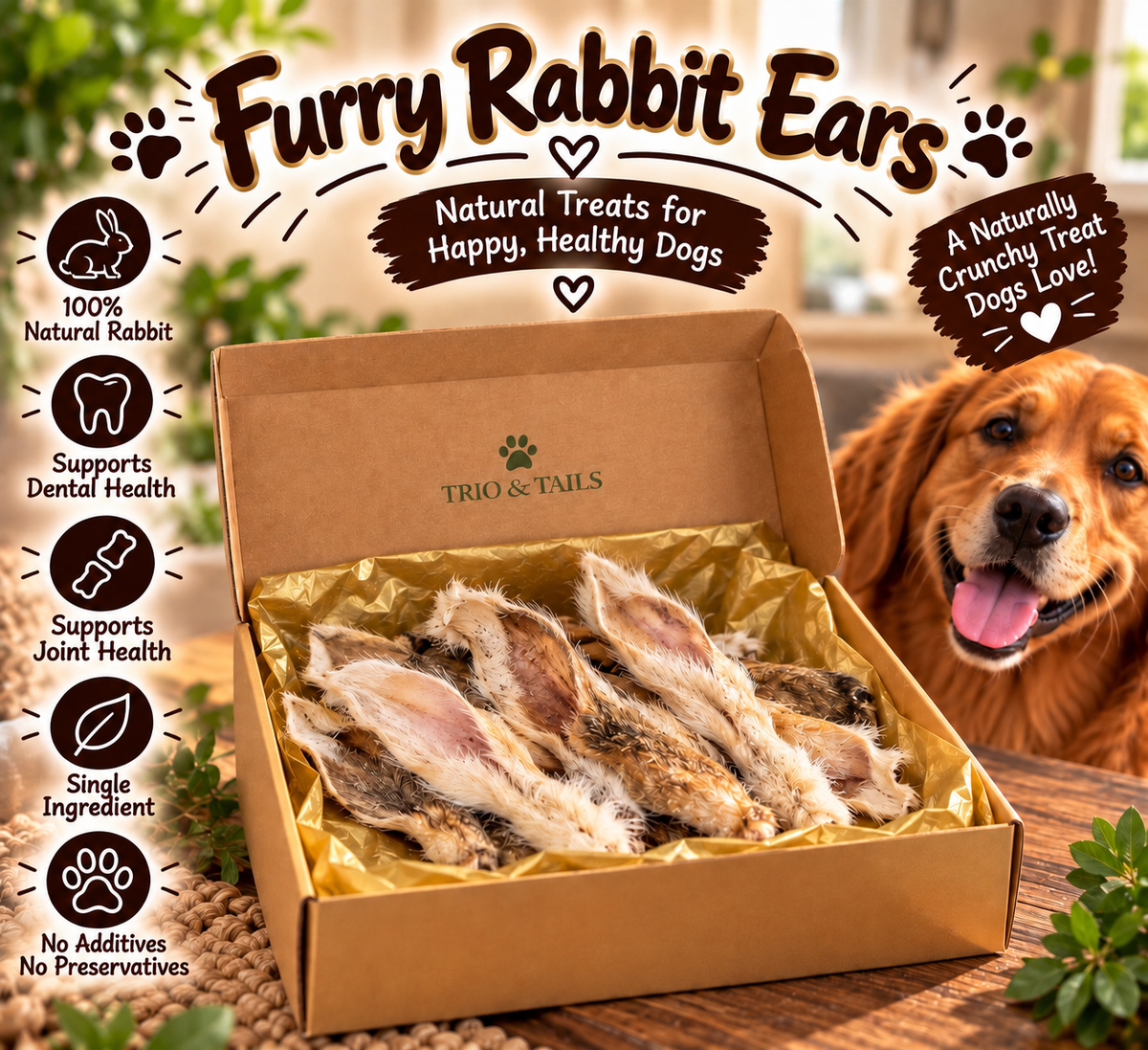 Rabbit Ears for Dogs | Natural treats