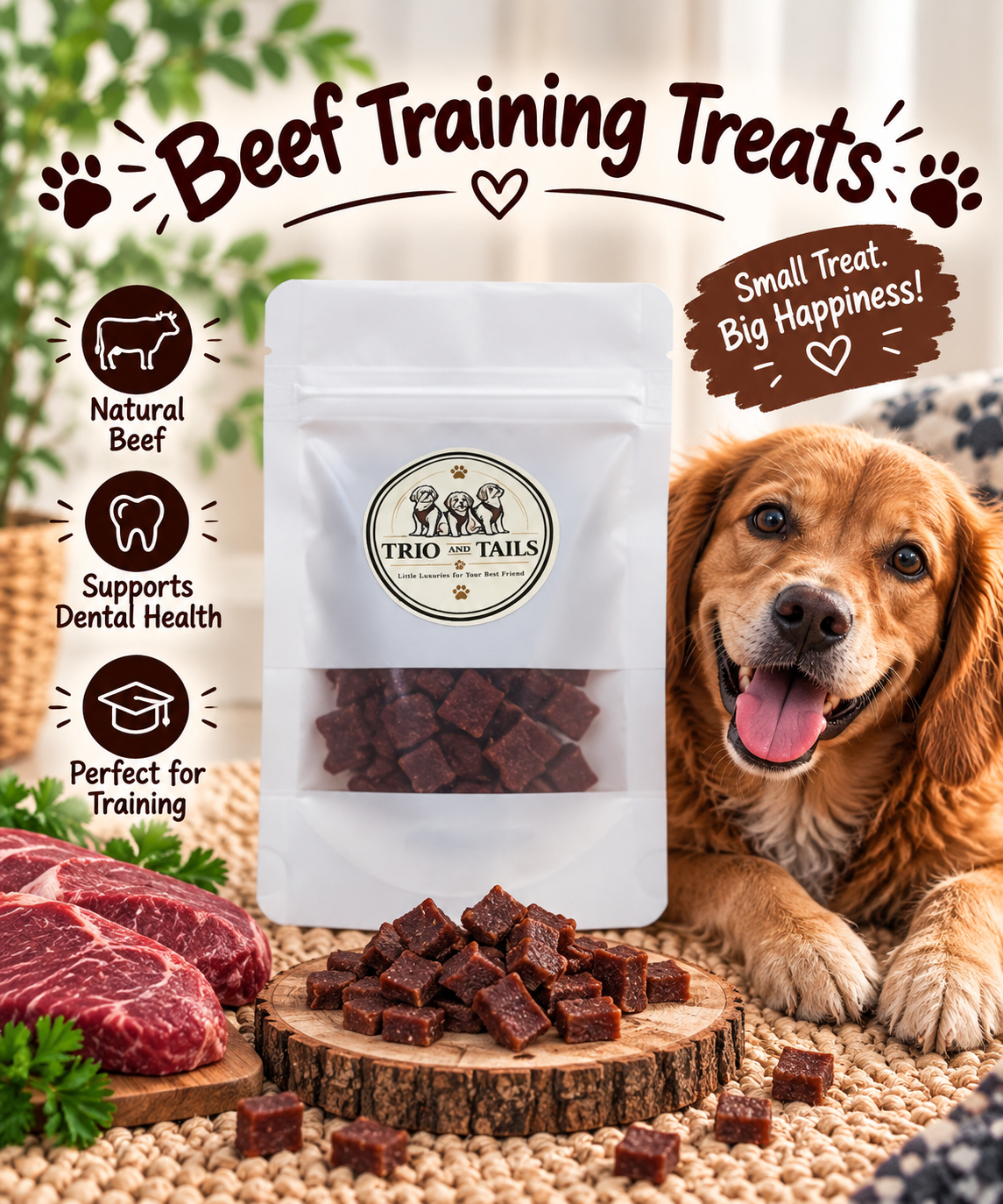 Natural Beef Training Treats for Dogs | Perfect for Training